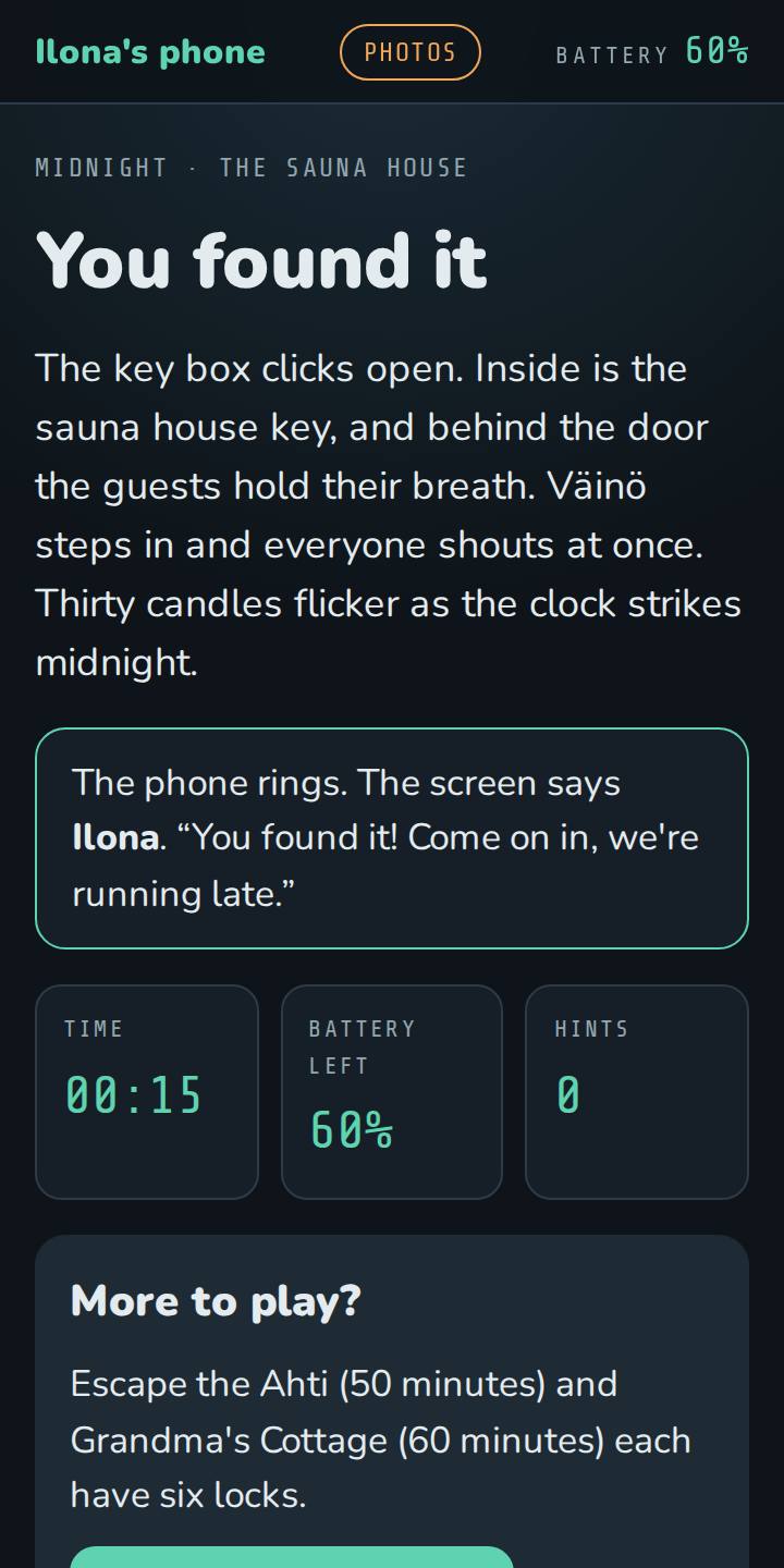 The final screen