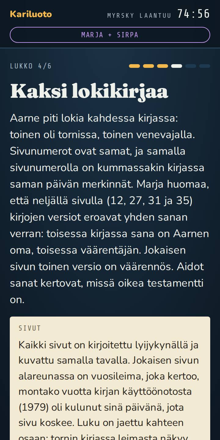 Sukulaisen paperit puhelimella
