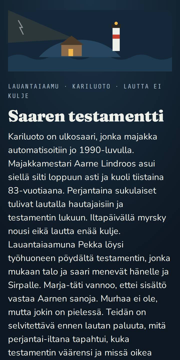 Aula: pelin tarina